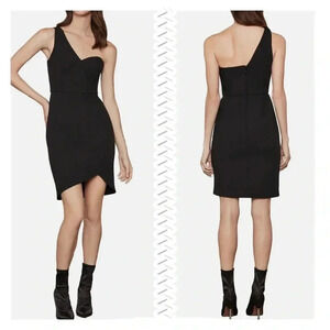 BCBGMAXAZRIA One Shoulder Mini Party Cocktail Dress Size 10